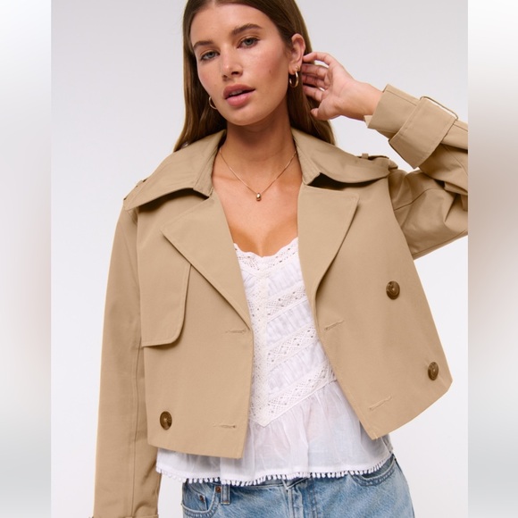 Abercrombie & Fitch Tan Pea Coat - Picture 2 of 3